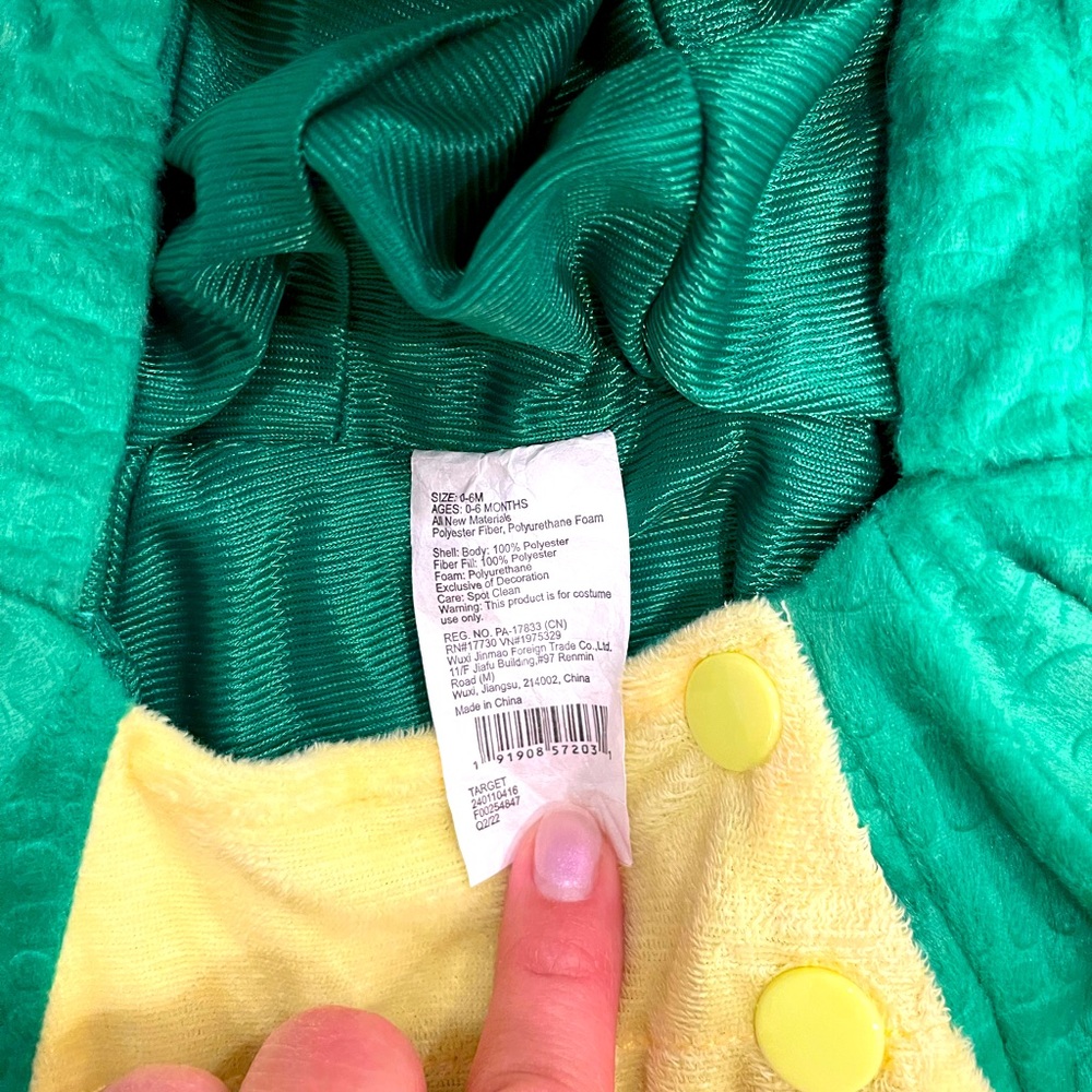 Baby Triceratops Halloween Costume Pullover Top 0-6 Months Hyde & EEK Target - Picture 4 of 6